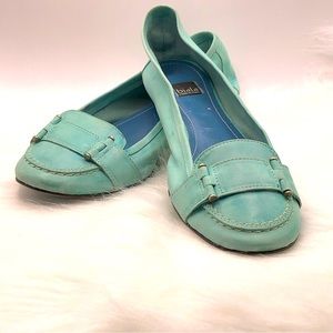 ‼️SALE‼️✨HP✨BIALA Loafers in Teal, Made in Italy, Real Leather Women Size 8